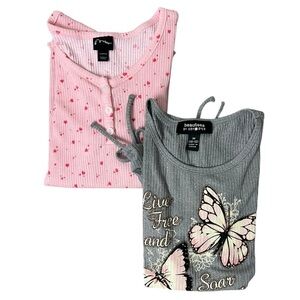Art Class Light Pink (8/10) & Grey Beautees Short Sleeve (8/10) Bundle